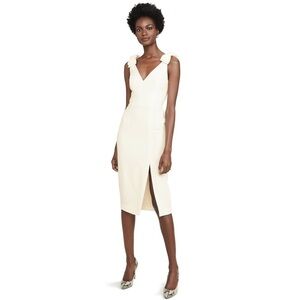 Zimmermann Espionage Sleeveless Bow Dress in Pearl
